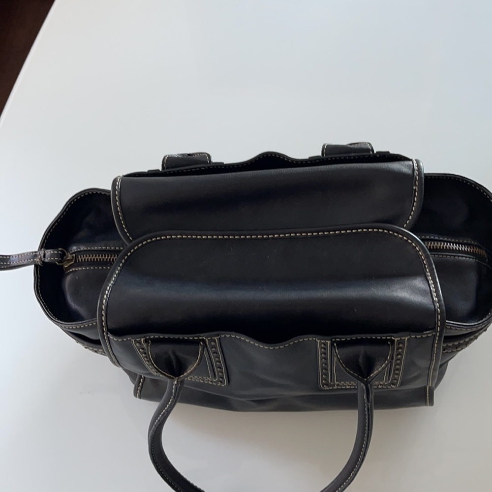 Kenneth Cole NY Black leather studded 2 handle handbag - Picture 4 of 16